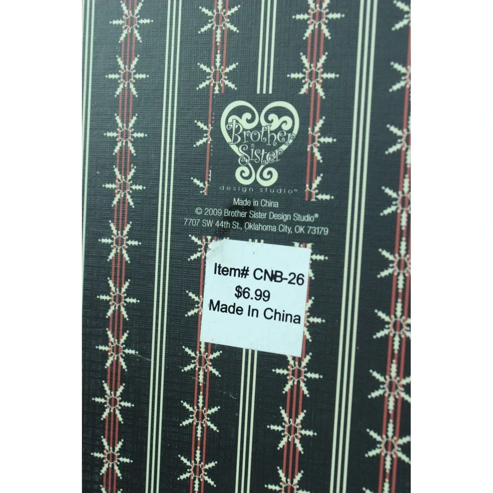 Christmas Nesting Gift Boxes Set Black Red Joy Brother Sister Design Studio 2009